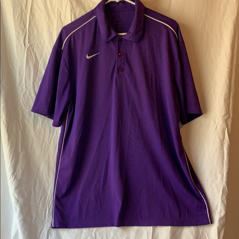 Purple Nike dry fit polo